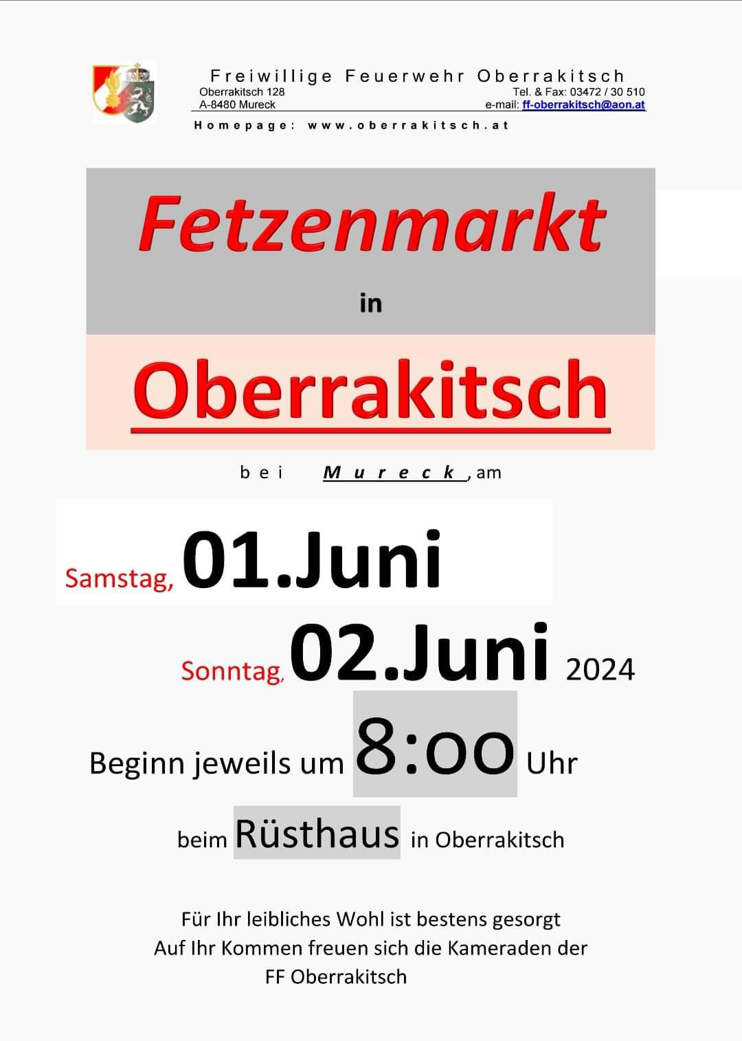 Fetzenmarkt der FF Oberrakitsch
